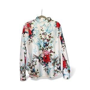 Colorful Floral Button-Up Shirt